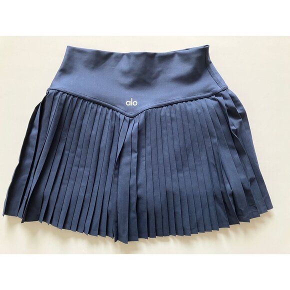 Alo Yoga Grand Slam Tennis Skirt Navy Size Small - Picture 4 of 6